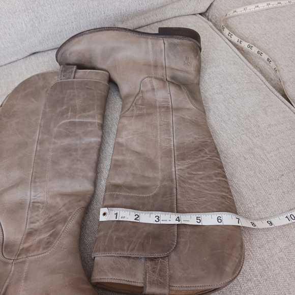 Frye Brown Taupe Leather Riding Boots - Picture 11 of 14